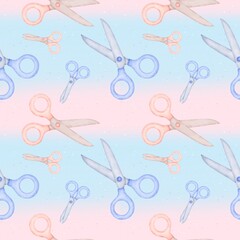 seamless pattern with scissor 