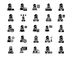 Women Line Vector Icons