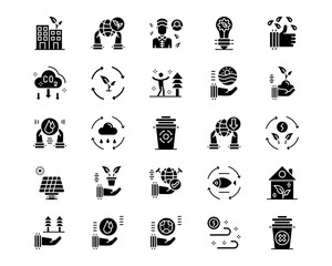 World Environment Day Line Vector Icons