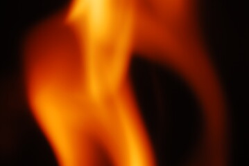 Tongues of flame on a dark background