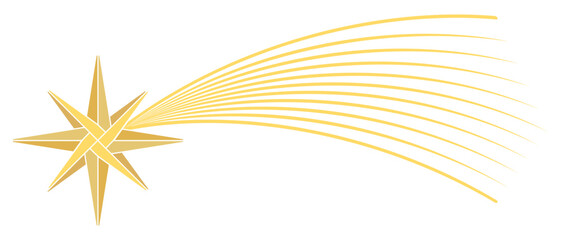 Modern Bethlehem star illustration symbolizing christmas religion and christianity