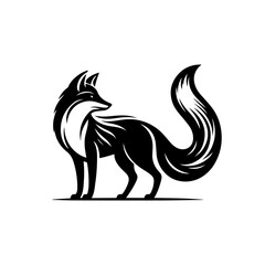 Wild Fox Vector Illustration – Elegant Woodland Animal Design