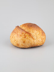 Tartine bread on a light background, isolated, close-up.