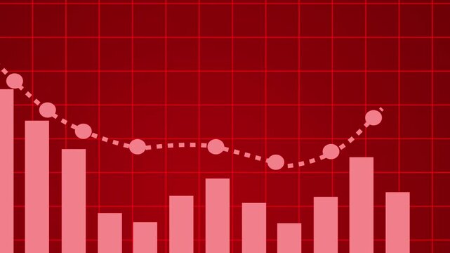 Corporate Business Growth Animation with Bar Chart Showing a Consistent Rise in Revenue and Market Performance