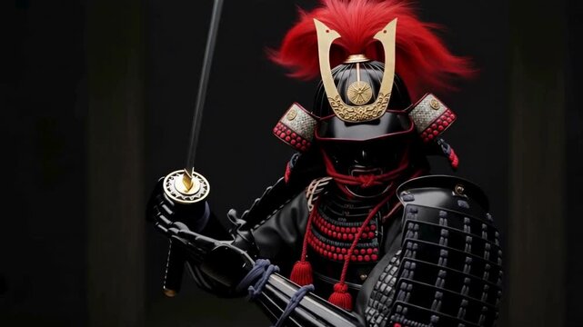 samurai knight with sword 