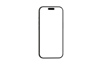 High-quality photo of a modern smartphone with a blank screen, perfect for app presentations or website mockups. Clean and simple design.