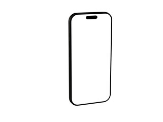 Clean design of a smartphone with a blank screen, perfect for app presentations or website mockups.