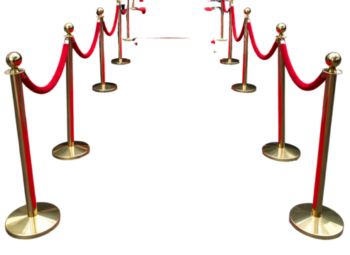 Firefly_Red carpet with ropes on both sides, red carpet background transparent