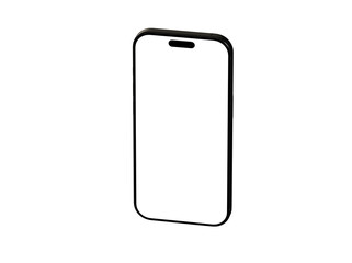 High-quality image of a modern smartphone with a blank screen, perfect for app presentations or website mockups.