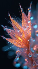 Enchanted Dewdrops: A Macro Photography of a Flower's Petals