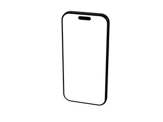 High-quality image of a modern smartphone with a blank screen, perfect for app presentations or website mockups.