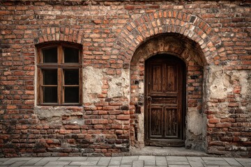 Aged Brick Archway and Windows