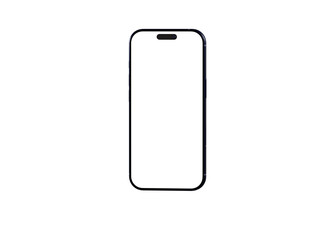 Clean, minimalist smartphone mockup with blank screen. Perfect for app presentations and website designs.