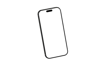 Clean design, isolated smartphone mockup with blank screen. Perfect for app presentations, website banners, and mobile technology concepts.