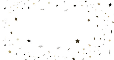 Scattered Stars on White Background