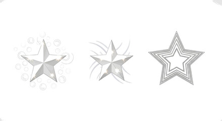 Obraz premium Sparkling star collection design, perfect for holiday promotions and festive celebrations, originally from vector graphic