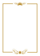 Elegant Golden Vertical Certificate Frame, wedding card frame
