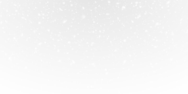 Christmas background with small falling snowflakes. Snow storm effect, blurred, cold wind with snow png. Holiday powder snow for cards, invitations, banners, advertising.	
