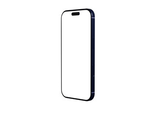 High-quality image of a sleek smartphone with a blank screen, perfect for app presentations or website designs.