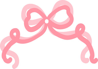 A cartoon-style illustration of a ribbon. It features a simple, playful, and often colorful design, typically depicted with soft edges, loops, and folds. The ribbon can be shown in various forms, such