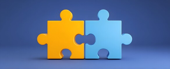 The concept of problem solving illustrated by interlocking puzzle pieces fitting together.