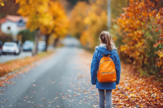 Schoolgirl's Autumn Journey