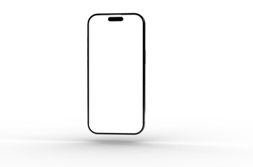 High-quality image of a modern smartphone with a blank screen, perfect for app presentations or website mockups. Download now!