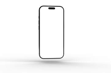 High-quality image of a modern smartphone with a blank screen, perfect for app presentations or website mockups.