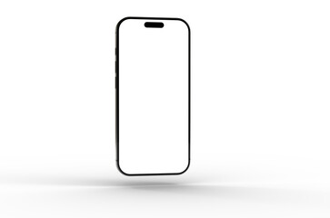 High-quality image of a modern smartphone with a blank screen, perfect for app presentations or website mockups.