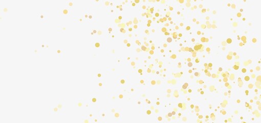 Elegant golden confetti on white. Perfect for celebrations, invitations, and festive designs.