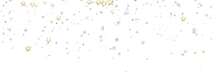 Festive background with gold and silver stars falling. Perfect for holidays, celebrations, and winter themes.