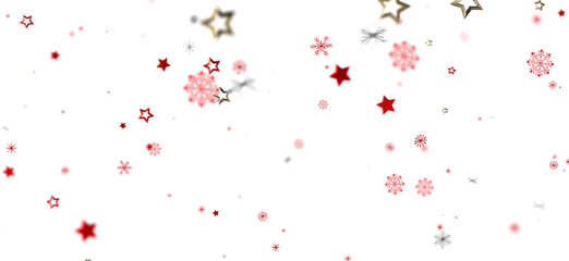 Festive background with red stars and snowflakes. Perfect for Christmas, New Year, and winter holidays.