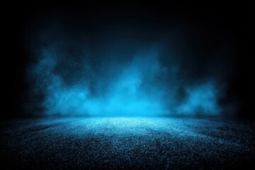 Abstract Blue Light Effect On Dark Background