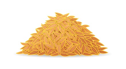 Pile rice grains grain food agriculture harvest crop seed cereal heap dry