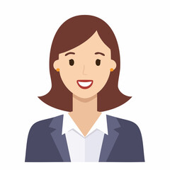 Smiling businesswoman portrait in business suit with friendly expression