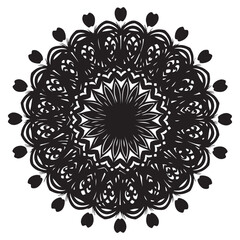 Intricate Black and White Abstract Mandala Pattern