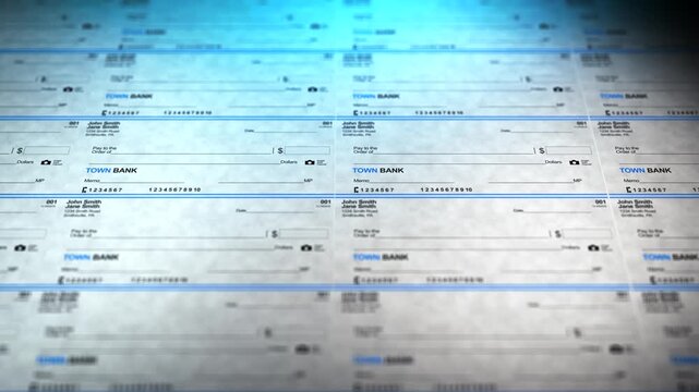 Cinematic Generic Bank Checks Printing Press
