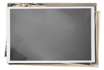 old photo paper with empty space for image and text placement, empty blank and aged papers isolated, photo paper sheets for vintage designs, old photography