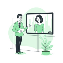 Live collaboration Cartoon Illustrations
