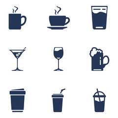 Vector Set of Drink Icons