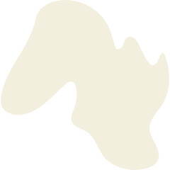 Abstract Beige Organic Shape with Irregular Edges and Flowing Form.