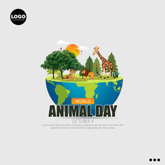 World Animal Day, observed on October 4th, raises awareness about animal rights and welfare.