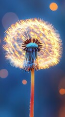 Glowing Dandelion: A Celestial Bloom
