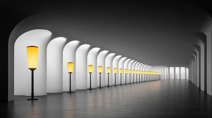 Illuminated Path: A Serene Architectural Vision