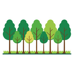 Obraz premium Forest Border Vector