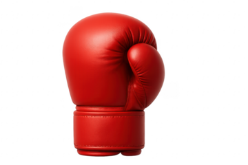 Red boxing glove representing power and combat sport