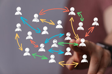 Visualizing global networking, collaboration, and communication. Perfect for business, technology, and social media.