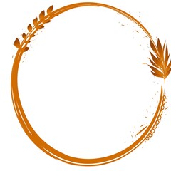 Hand drawn floral wreath, Floral wreath with leaves for wedding invitation. Vintage floral elements. Suitable for decoration, cards, frames, flyers, banners, invitations, greetings, messages, etc.