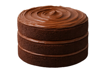 Chocolate layer cake with frosting celebrating sweet dessert