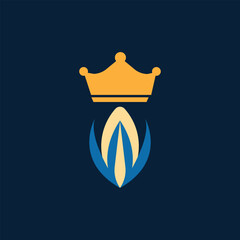 Royal Shield Emblem Logo, Crown Crest Badge, Luxury Brand Identity, Elegant Vintage Heraldic Symbol Vector